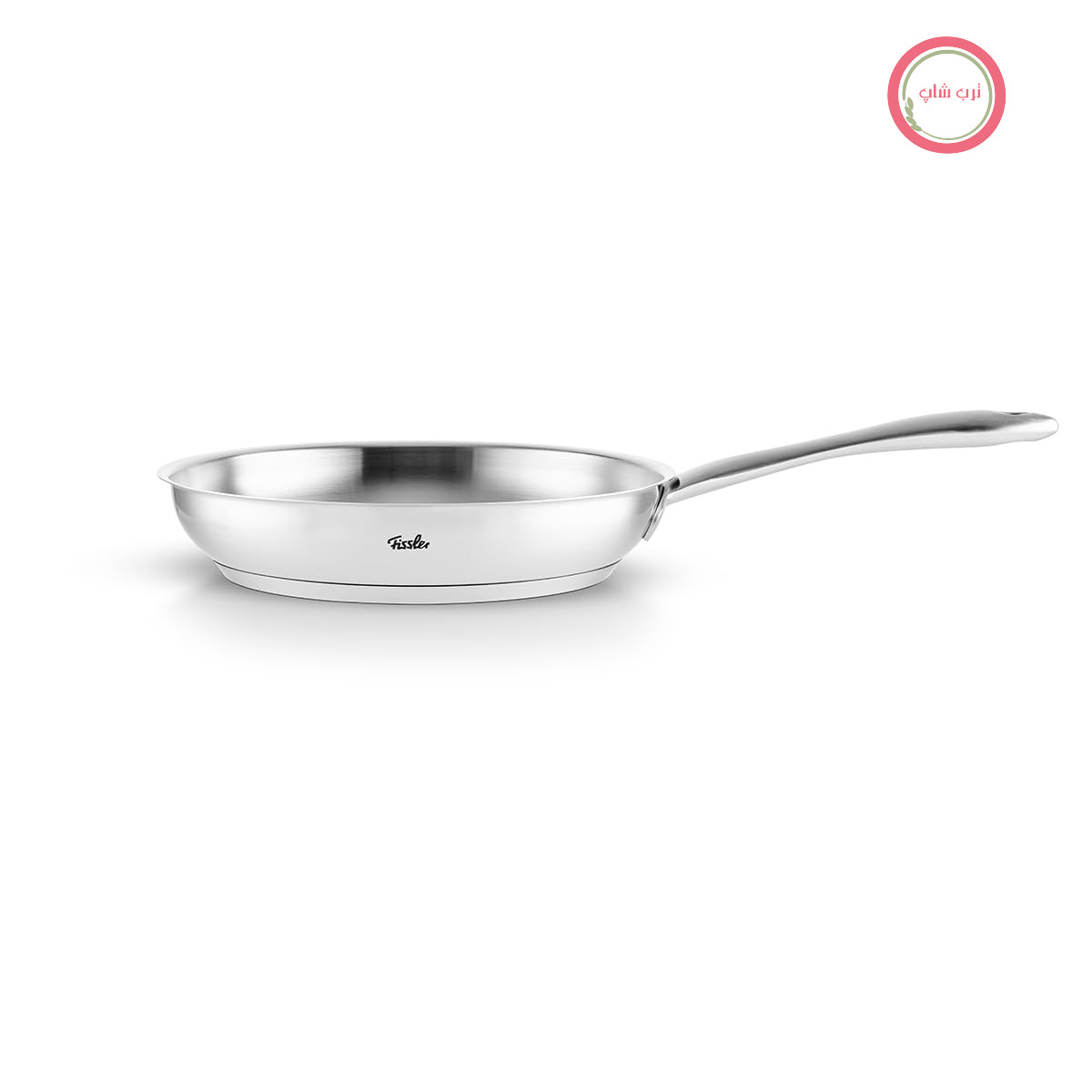 ماهیتابه استیل ضد زنگ فیسلر کاتانیا (24 سانتی‌متر) – ماهیتابه محکم و بدون روکش ساخته شده از استیل ضد زنگ با کیفیت بالا 18/10، پایه حرارتی، مقاوم در برابر حرارت تا 230 درجه سانتیگراد، مناسب برای اجاق گازهای القایی، 24 سانتی‌متر