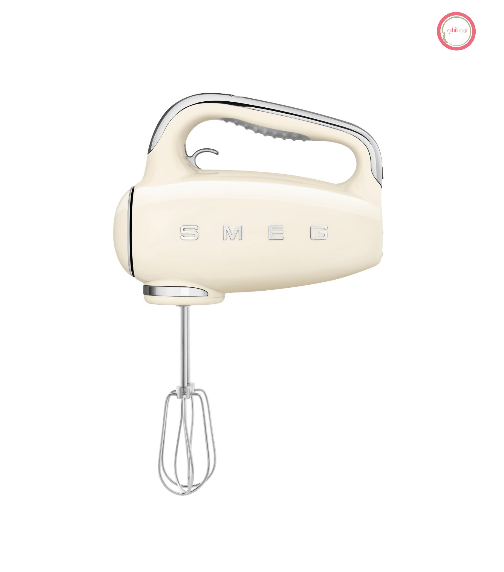 همزن برقی Smeg HMF01CREU، 9 سطح سرعت، عملکرد توربو، سیستم شروع به کار روان، 4 همزن، 2 همزن گانسی و محفظه داخلی، 250 وات، قدرت خامه