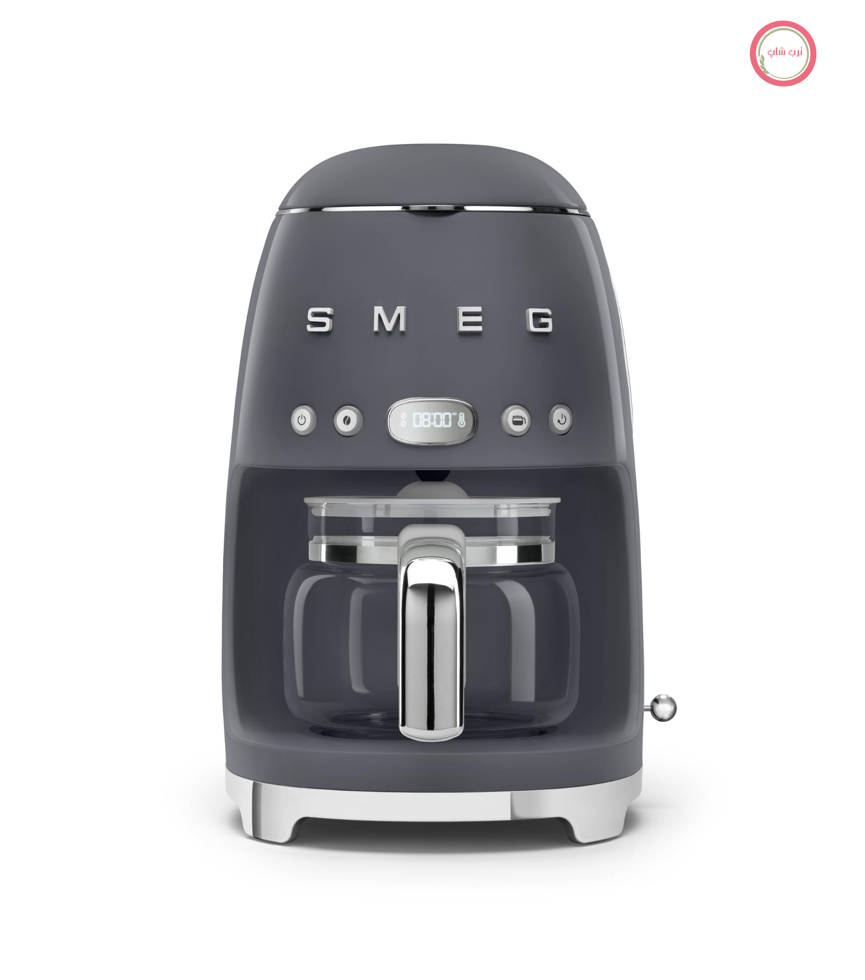 اسمگ، DCF02GREU، دستگاه قهوه ساز فیلتردار، قابلیت پخش رایحه و شروع خودکار، قوری شیشه‌ای برای حداکثر ۱۲ فنجان، ۲ سطح شدت، قابلیت گرم نگه داشتن، ۱۰۵۰ وات، خاکستری