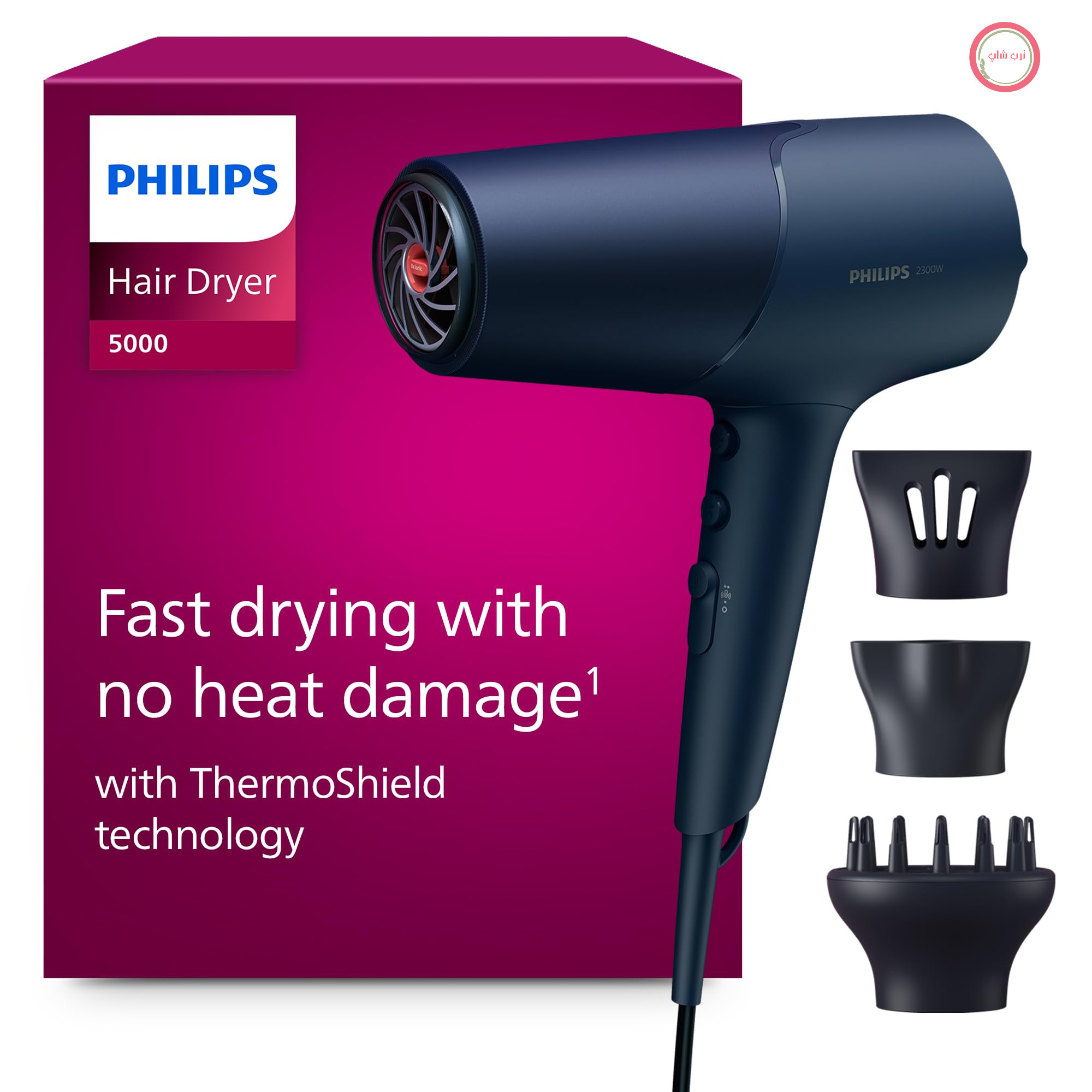 سشوار فیلیپس هلند Philips BHD510/20 فناوری ترموشیلد، عملکرد یونیزاسیون