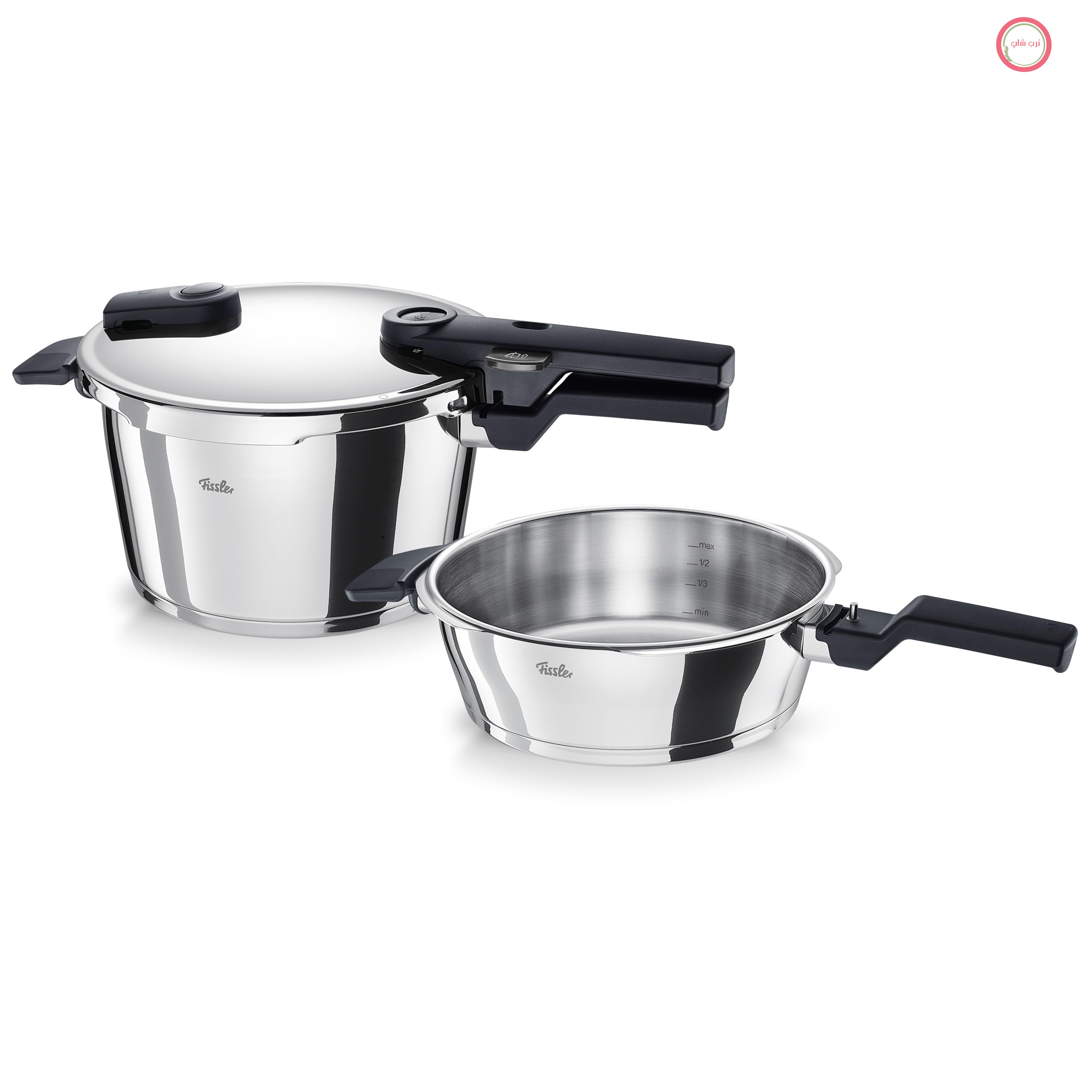 زودپز فیسلر آلمان ویتاکوئیک Fissler Vitaquick ( ۱ زودپز ۴.۵ لیتری + ۱ ماهیتابه ۲.۵ لیتری - قطر ۲۲ سانتی‌متر) القایی
