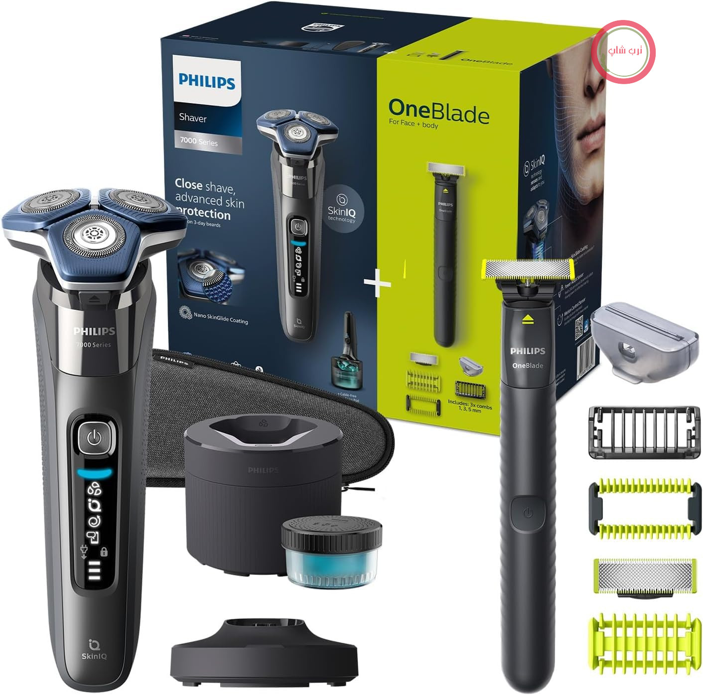 ریش‌ تراش فیلیپس هلند Philips S7887/78 خشک و مرطوب، دارای تیغه بازشو، فناوری SkinIQ