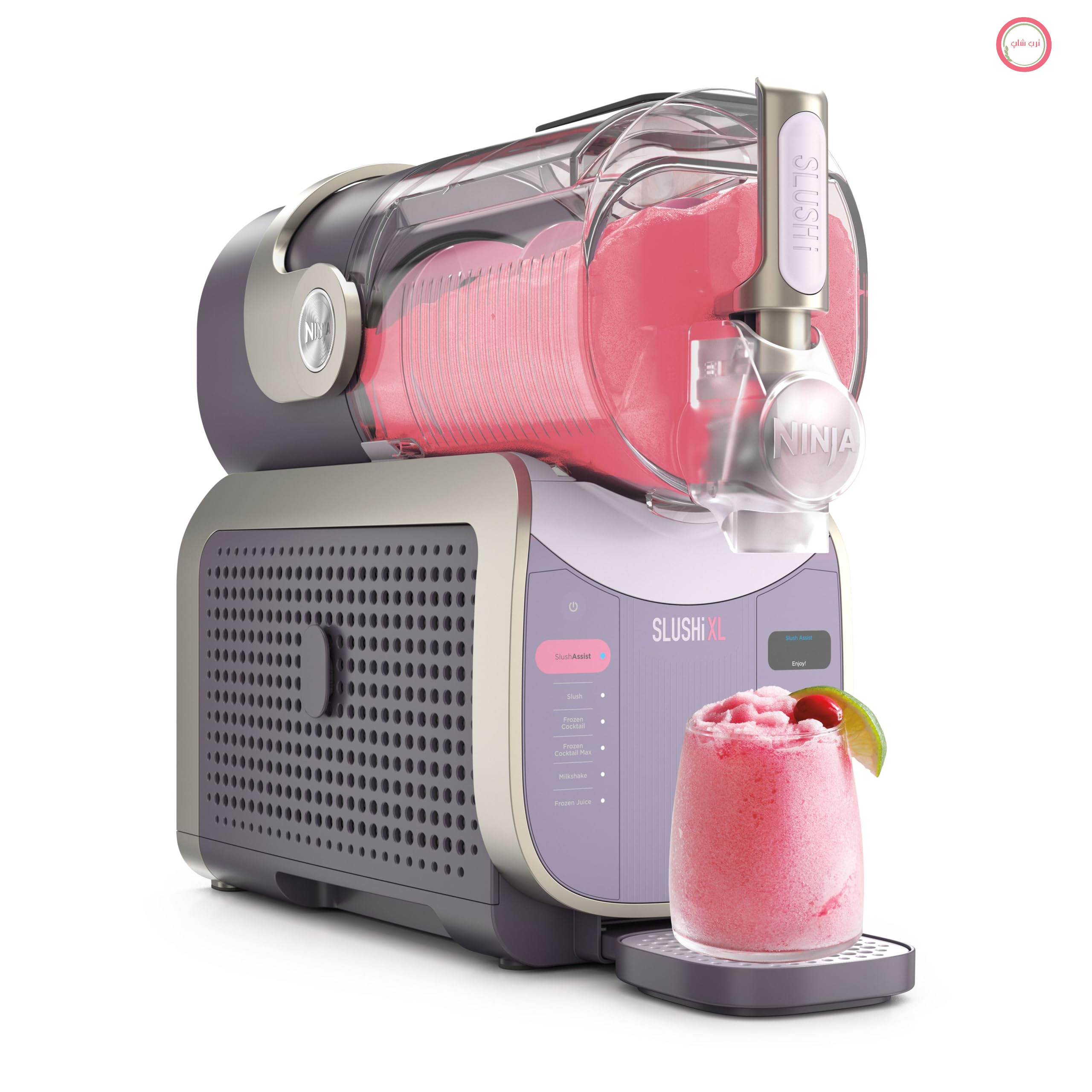 دستگاه یخ ساز Ninja SLUSHi XL با فناوری SlushAssist، ظرفیت بزرگ ۳.۷ لیتر (حداکثر سطح پر شدن ۲۸۴۰ میلی لیتر)، برای یخ زدگی، کوکتل های یخ زده و موارد دیگر، صورتی FS601EUPK1