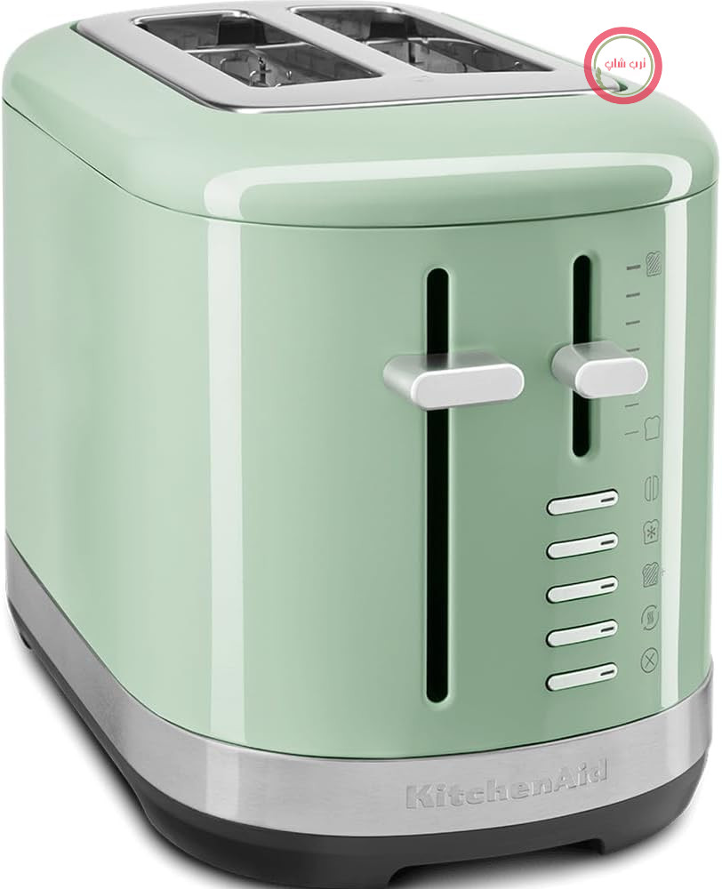 توستی Maker KitchenAid برای ۲ برش – طراحی نوستالژیک – دستگاه تست کردن با ۷ عملکرد متفاوت – استیل – رنگ سبز پاستی