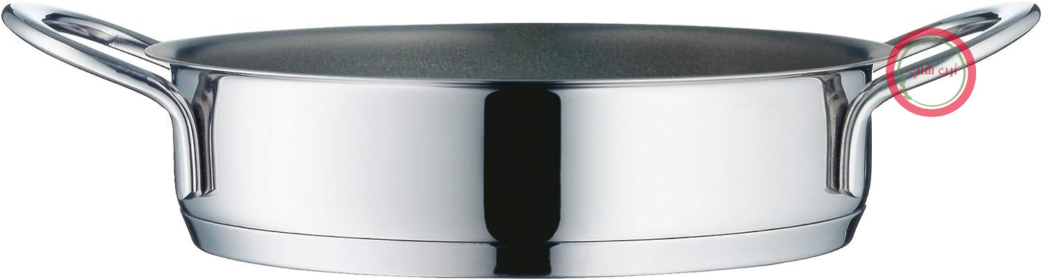 ماهیتابه کوچک / ماهیتابه روکش‌دار WMF سایز کوچک ۱۸ سانتی‌متر، استیل ضد زنگ براق Cromargan، القایی، قابل چیدن روی هم، ایده‌آل برای وعده‌های غذایی کوچک یا خانواده‌های تک نفره