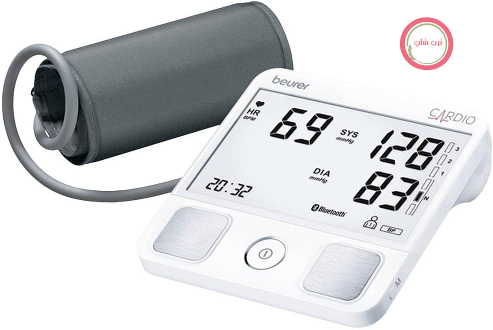 فشارسنج بازویی بیورر مدل BM 93 CARDIO با عملکرد ECG تک کاناله برای ثبت ریتم قلب، تشخیص فیبریلاسیون دهلیزی و ضربان قلب خارج از محدوده طبیعی، اپلیکیشن مدیریت سلامت بیورر