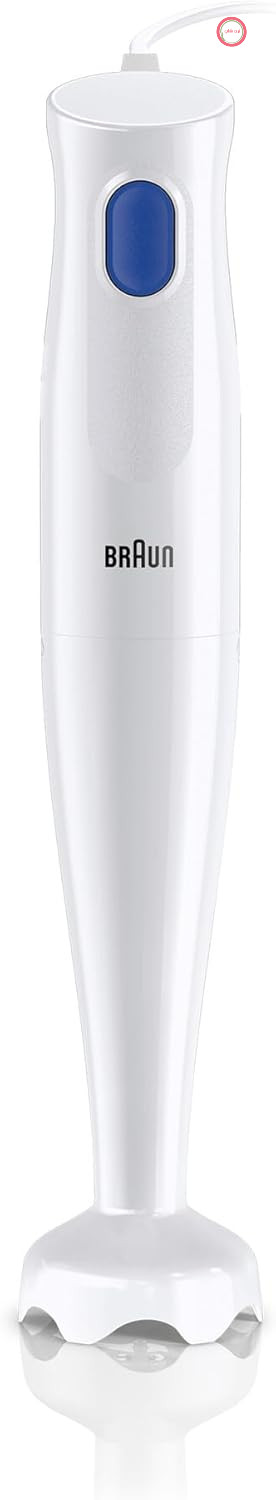 مخلوط کن دستی Braun MQ10.000P MultiQuick 1 - میله مخلوط کن فوق العاده سبک با سیستم EasyTwist، 450 وات، سفید