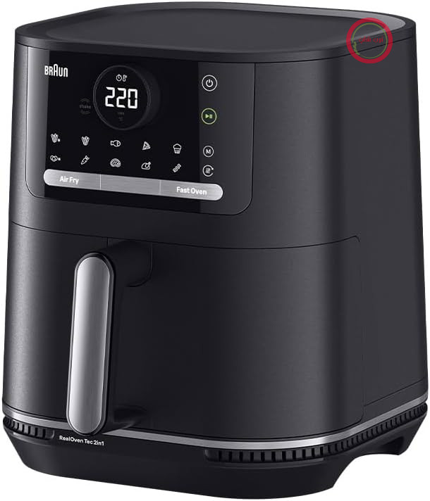 سرخ‌کن هوای گرم Braun MultiFry 5 - 2 در 1 با عملکرد پخت، پوشش سرامیکی بدون PFAS در سبد پخت، 15 برنامه پخت، ظرفیت 6 لیتر، حرارت از بالا/پایین، بدون پیش گرمایش، مشکی (HF5054IBK)