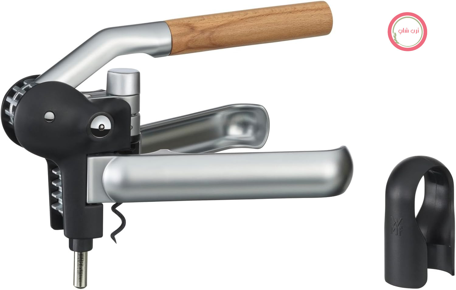 درب بازکن اهرمی باریک WMF مدل Baric Lever سایز 19 × 11 × 15 سانتی‌متر، درب بازکن با برش فویل، درب بازکن بطری شراب حرفه‌ای، درب بازکن بطری برای شراب و پروسکو، درب بازکن شراب، عملکرد آسان