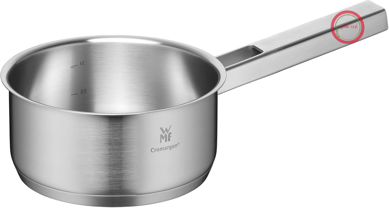 قابلمه WMF Ultimate Cool بدون درب، قابلمه کوچک 16 سانتی‌متری، قابلمه شیر 1.4 لیتری القایی، قابلمه القایی بدون پوشش از جنس استیل ضد زنگ مات Cromargan با مقیاس داخلی، قابل شستشو در ماشین ظرفشویی