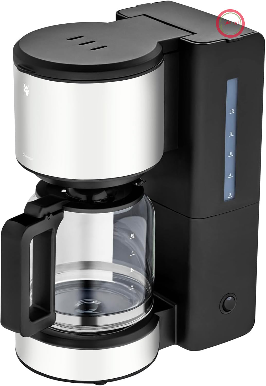 دستگاه قهوه ساز WMF Stelio Aroma Filter، استیل ضد زنگ، سفید مات، دستگاه قهوه ساز با پارچ شیشه ای برای 10 فنجان، سیستم ضد چکه، صفحه گرم کننده و خاموش شدن خودکار، 1000 وات، تمیز کردن آسان و طراحی با کیفیت بالا