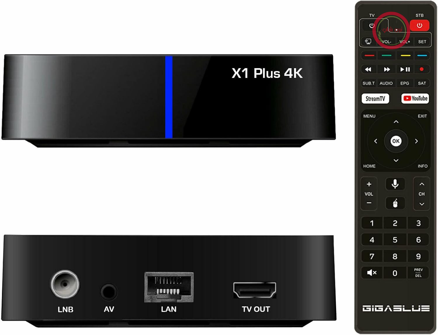 تیونر اندروید GigaBlue UHD X1 Plus 4K، یک عدد DVB-S2x و گیرنده IP تلویزیون اندروید در یک جعبه