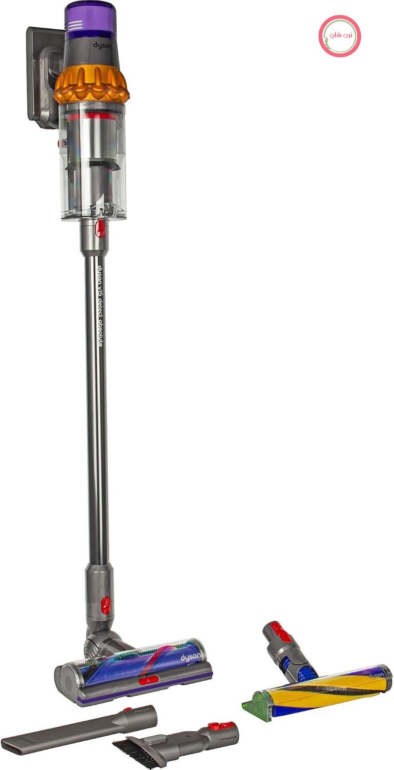 سشوار Dyson V15DETECTABSOLUTE2023 - کیسه فری - قابل شارژ مجدد - 25.2 ولت - رنگ خاکستری و بنفش