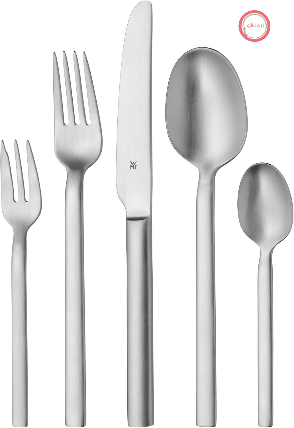 سرویس کارد و چنگال WMF Alteo، 60 تکه برای 12 نفر، چاقوهای مونوبلاک، کرومارگان مات، استیل ضد زنگ، قابل شستشو در ماشین ظرفشویی