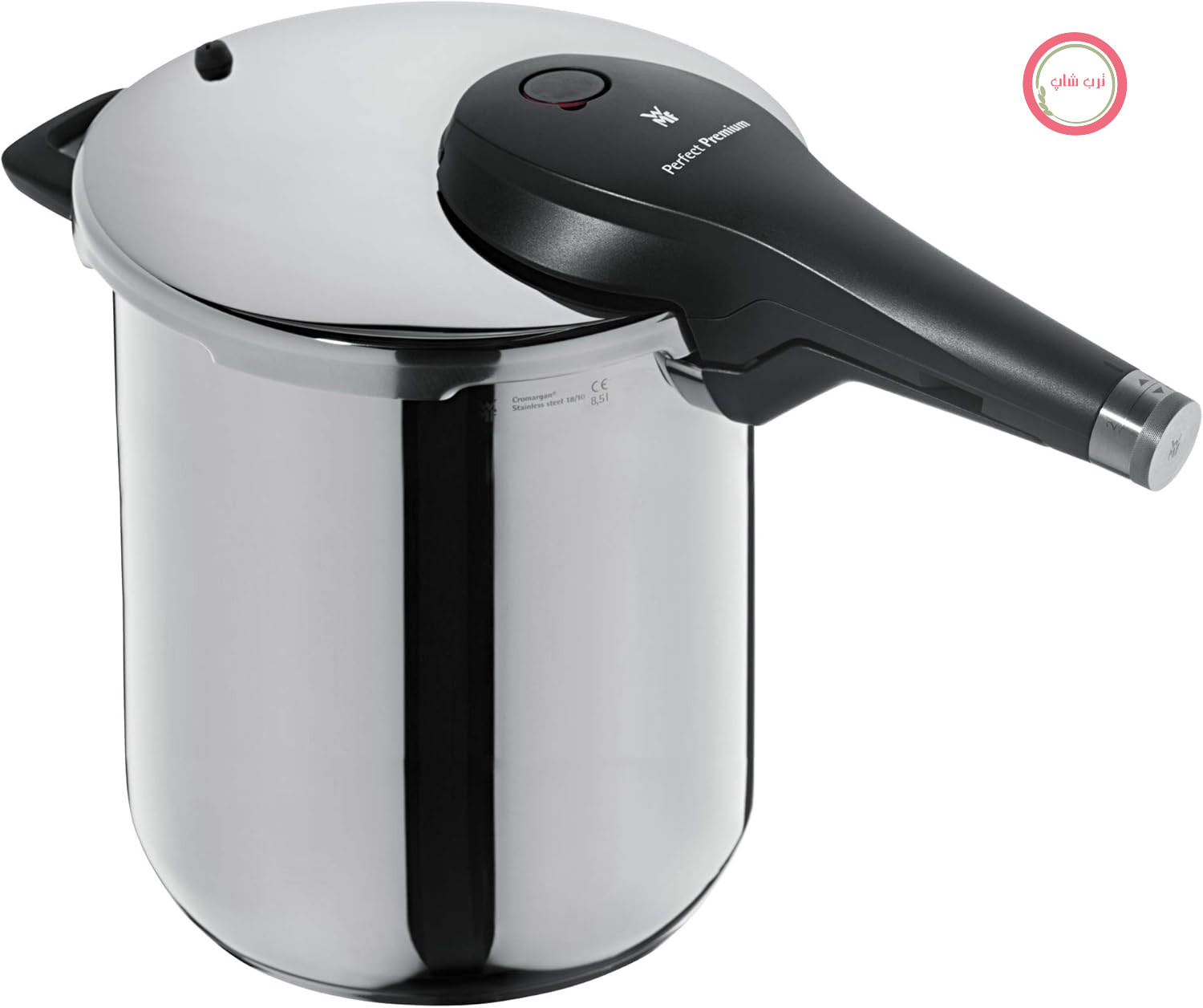 زودپز WMF Perfect 8.5 L از جنس استیل ضد زنگ براق و ممتاز، دارای 2 طبقه پخت، دستگیره چرخشی همه کاره، قابل شستشو در ماشین ظرفشویی، قطر مناسب برای پخت القایی، استیل ضد زنگ، نقره‌ای، 22 سانتی‌متر