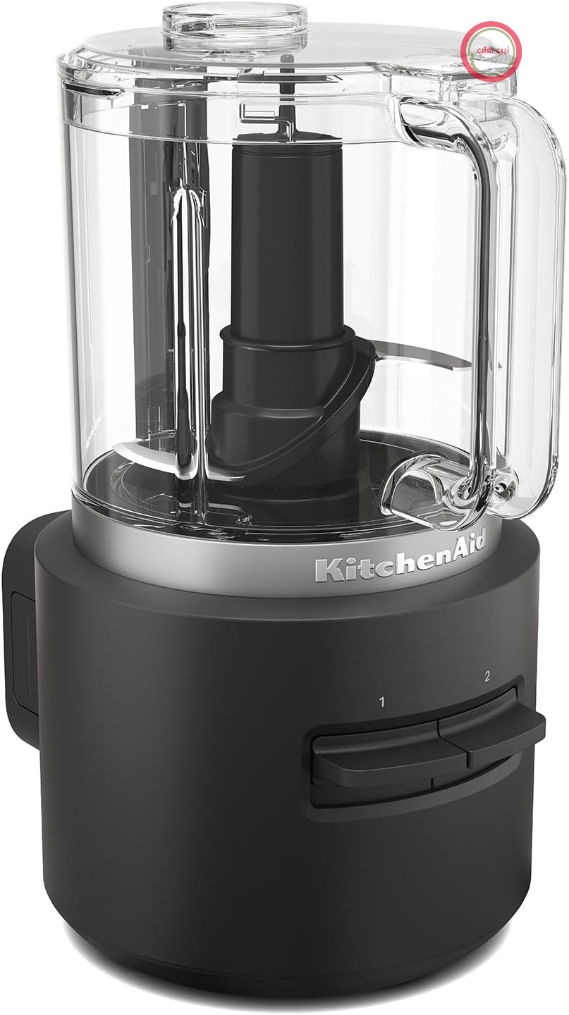 KitchenAid دستگاه های خرد کننده بی سیم - Go Cordless - 1,18L - 2 سرعت و نبض - با شمشیر فولاد معدنی و بادبادک - 25 دقیقه استفاده در هر بار - سیاه - با باتری