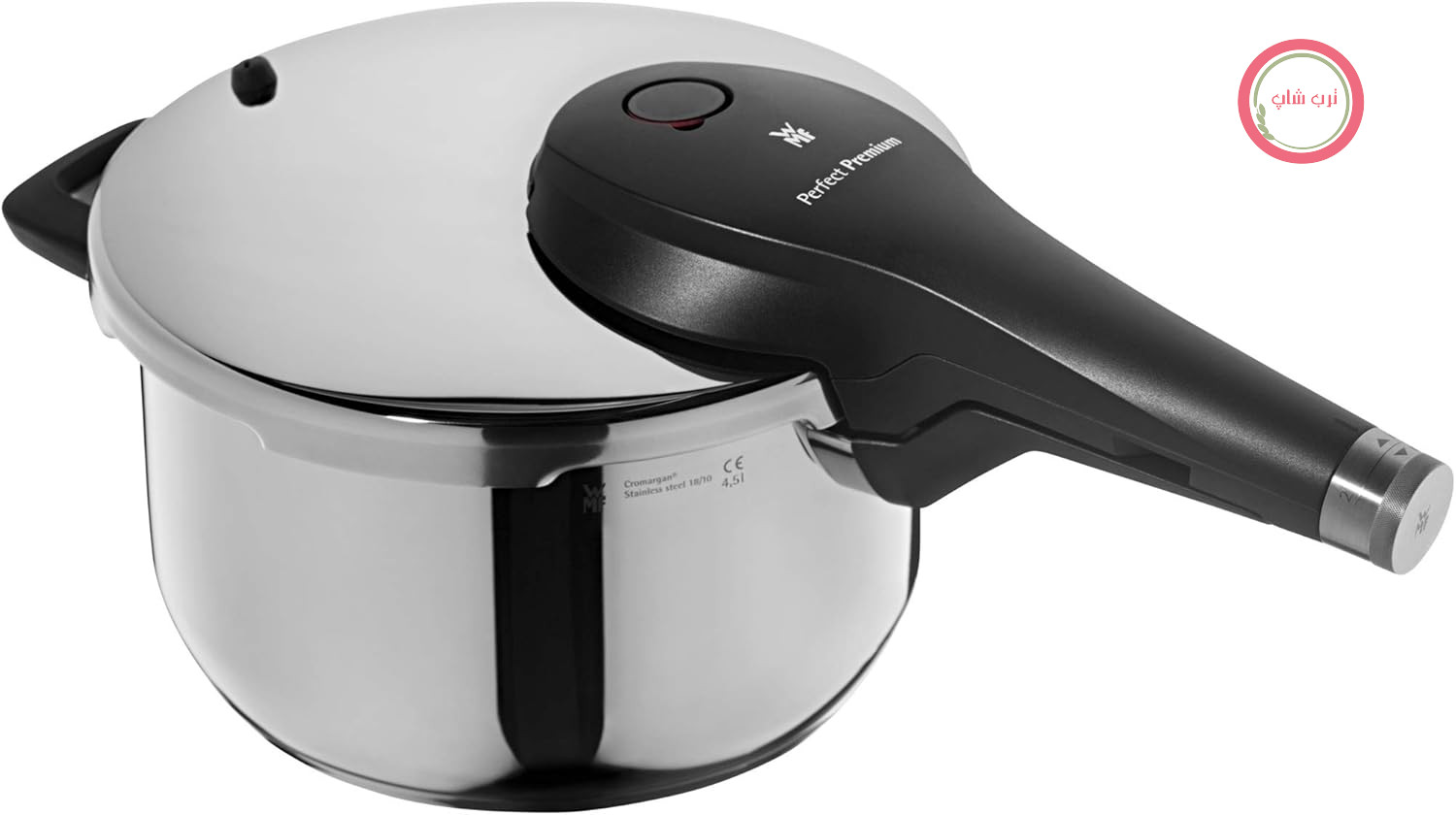 زودپز WMF Perfect 4.5 L از جنس استیل ضد زنگ براق و ممتاز، دارای 2 طبقه پخت، دستگیره چرخشی همه کاره، قابل شستشو در ماشین ظرفشویی، قطر مناسب برای پخت القایی، استیل ضد زنگ، نقره‌ای، 22 سانتی‌متر