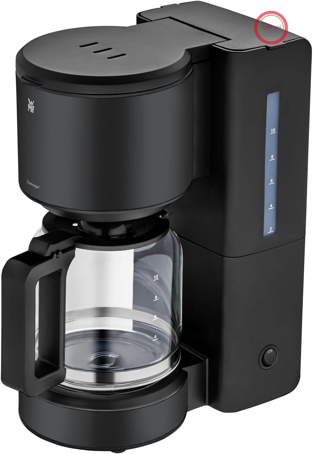 دستگاه قهوه ساز WMF Stelio Aroma Filter با پارچ شیشه‌ای، قهوه فیلتری، 10 فنجان، دستگاه قهوه ساز از جنس استیل ضد زنگ، سیستم ضد چکه، صفحه گرم کننده، خاموش شدن خودکار، 1000 وات، مشکی مات