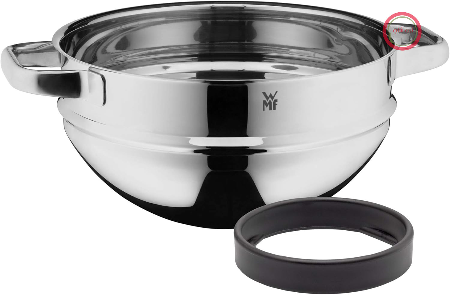 کاسه حمام آب WMF Compact Cuisine 24 سانتی‌متری قابل جمع شدن برای حمام آب، کاسه استیل ضد زنگ Cromargan براق، قابل شستشو در ماشین ظرفشویی