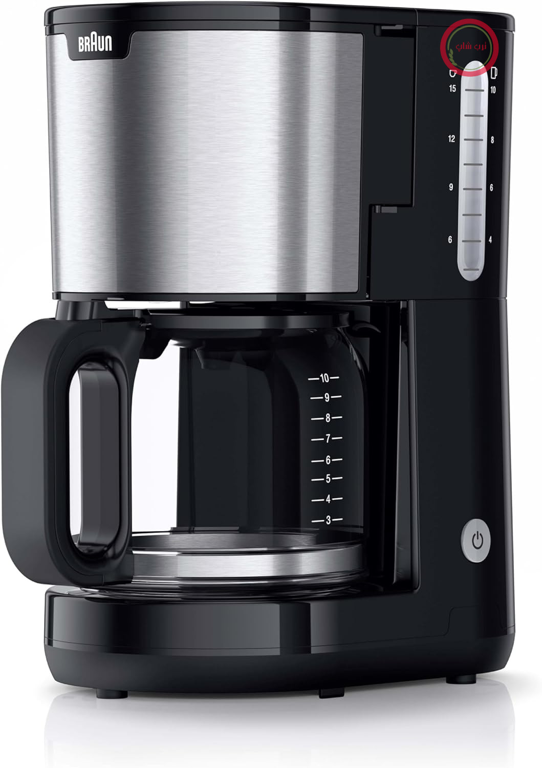 قهوه ساز Braun PurShine KF 1500 BK - دستگاه قهوه ساز فیلتردار با قوری شیشه ای برای حداکثر 10 فنجان، سیستم OptiBrew، خاموش شدن خودکار، 1000 وات، مشکی